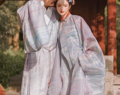 司南阁原创莫奈花园风格明制汉服女立领衫仿妆...