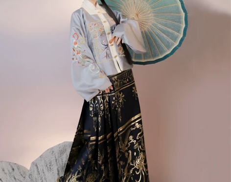 劲合原创汉服女鹊桥仙明制补服刺绣短袄中国风...