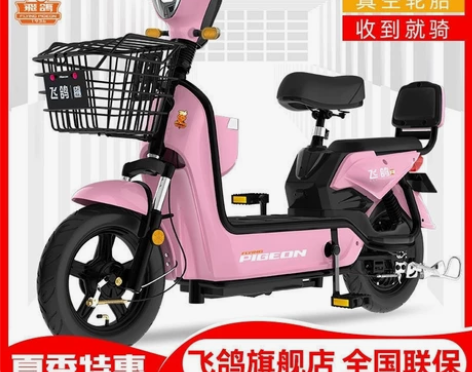飞鸽新国标电动车成人电动自行车48V小型电...