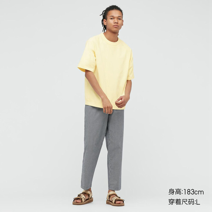 【狂欢价】男/女/情侣装 插肩袖圆领五分袖...