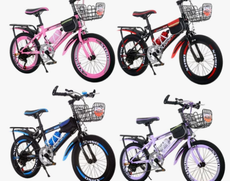 儿童自行车女孩女童公主款6-8-10-12...