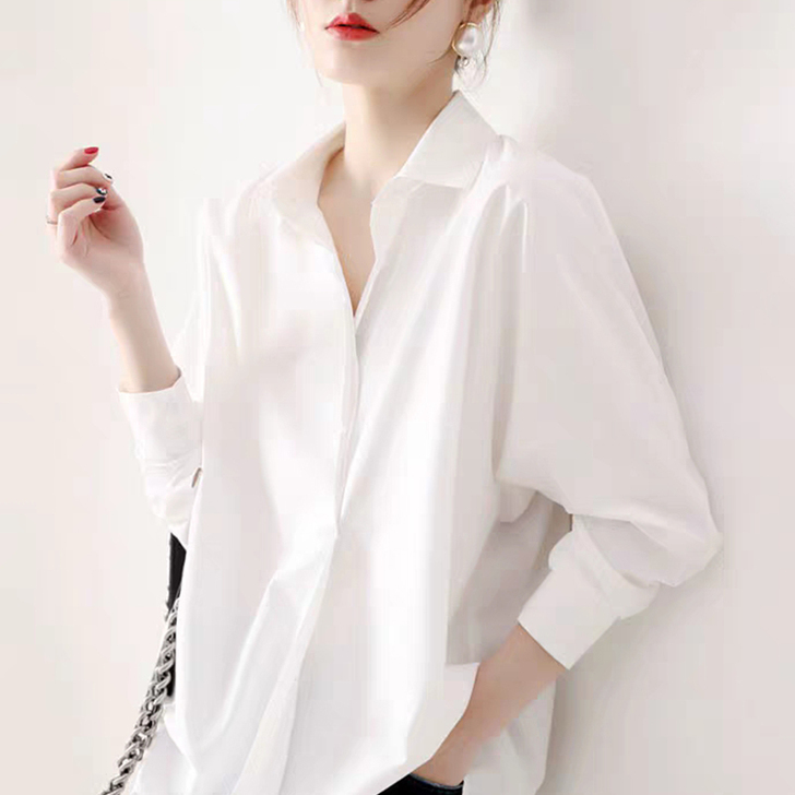 【特卖价】白色衬衫女韩版宽松百搭设计感小众...