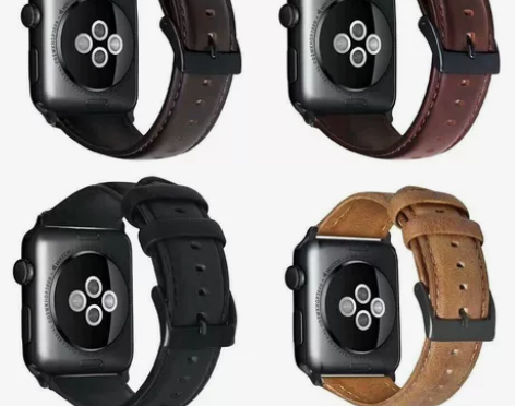 适用苹果手表真皮表带 apple watc...