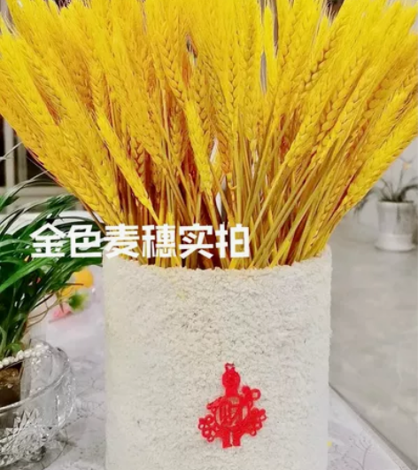 包邮天 然麦穗干花花束花篮 客厅田园装饰 ...