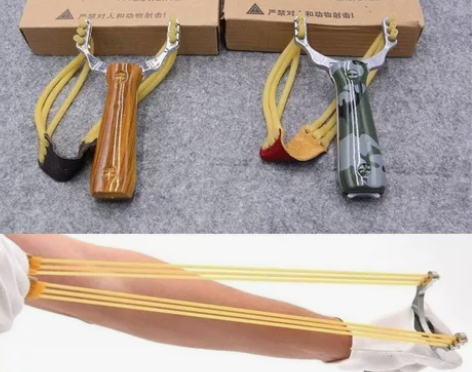 迷彩野狼弹弓木 纹红木 外卡珠6股弹弓 锌...