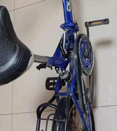 转让折叠自行车一辆，买来没怎么骑没擦洗，适...