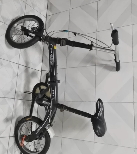 自用折叠自行车，当时买来给小孩上学用，今年...