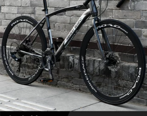 【狂欢价】公路自行车男变速赛车弯把超快超轻...