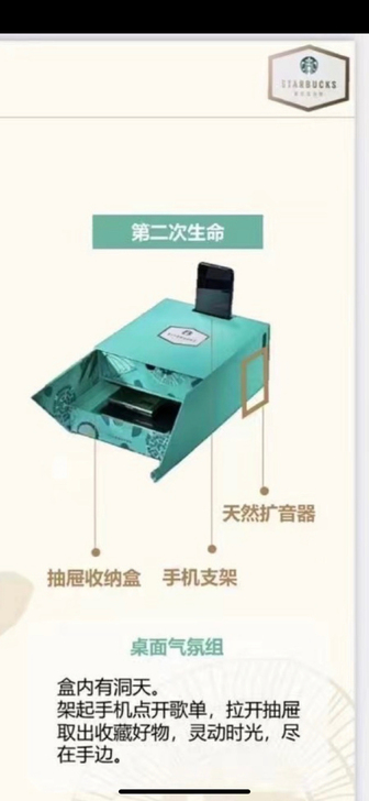 星巴克月饼盒，只出盒子！！！可做收纳盒、手...