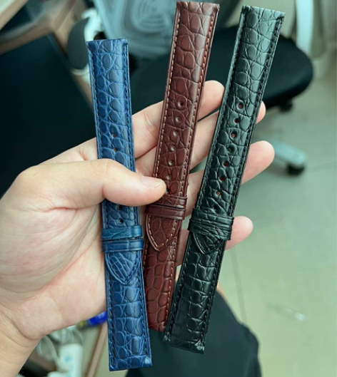 特价美洲鳄鱼皮手表带 适配浪琴天梭美度天王...
