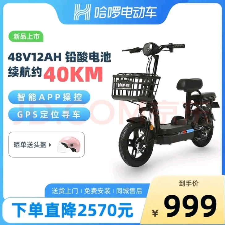 哈啰棒途电动车小宇宙新国标电动自行车电池小...