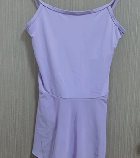 芭蕾娃娃纱裙练功服，浅紫色儿童码全新，有码...