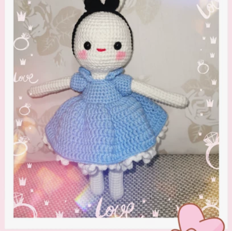 一只会跳芭蕾的爱丽丝兔兔 纯手工制作,工期...