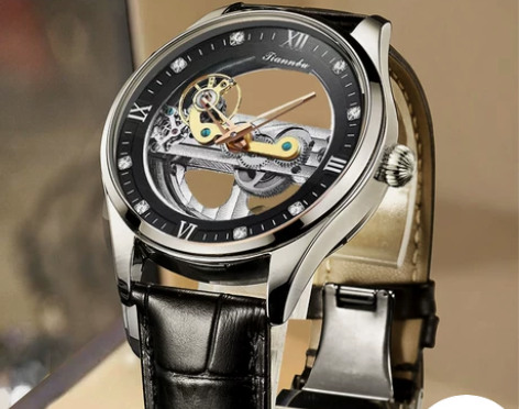 官方正品陀飞轮手表男士机械表全自动镂空氚气...