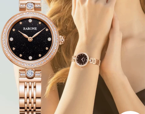 雷诺 时尚精致贝母面石英手表女防水优雅钢带...