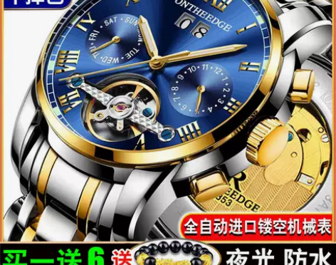 正品全自动机械表十大品牌手表男士防水学生潮...