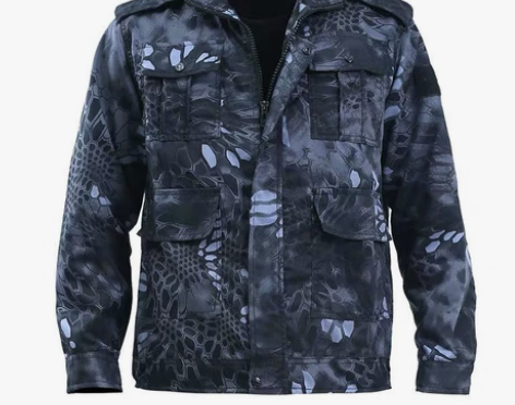 质量超好迷彩服黑蟒纹劳保服军迷户外男女套装...