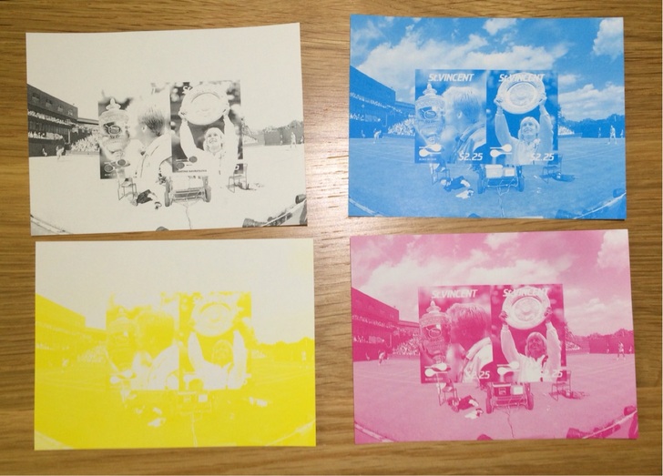 #外国邮品#网球冠军试色印样