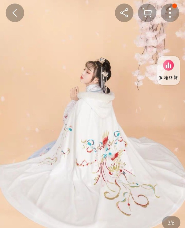 【凤落鸢】梨花渡汉服披风斗篷，冬款有薄绒，...