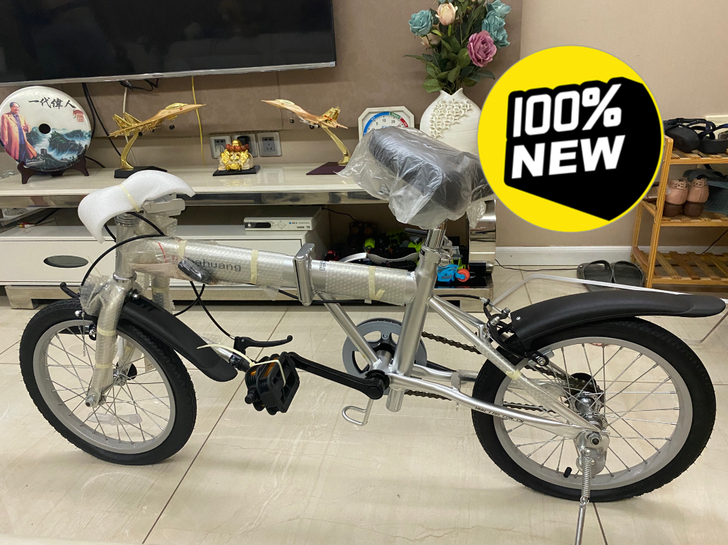 全新未拆封，13辆16寸折叠自行车，打包处...
