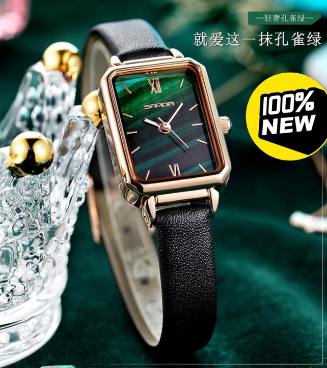 三达复古女士简约手表