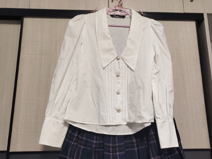 泡泡袖 公主风衬衫