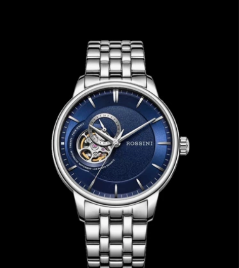 全新正品罗西尼型号718773男款镂空机械...