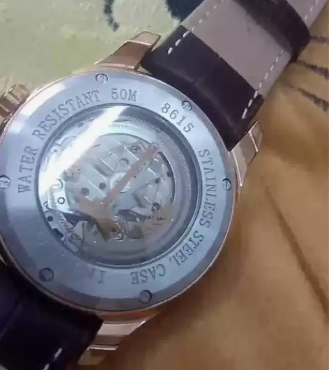 罗西尼手表镂空钢带男表 直径：41.5mm...
