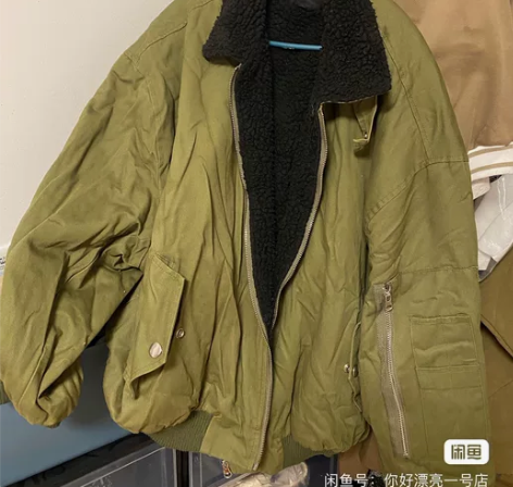 ViVi家同款真羊羔毛棒球夹克外套 质量超...