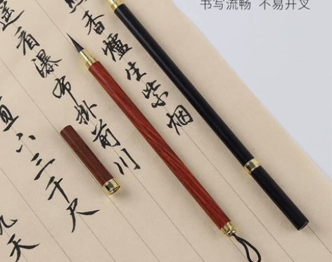 来捡漏啦，钢笔式紫毫小楷毛笔，不刻字的，有...