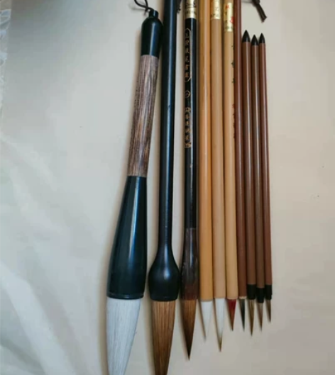 10支装书法专用毛笔国画毛笔套装，满足平常...