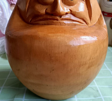 木头达摩蛋老祖达摩，高24厘米特大一木雕达...