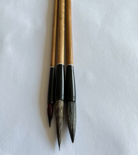 山羊牌毛笔，湖州善琏湖笔庄出品，有一支没使...