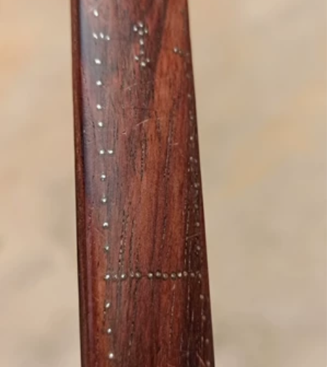 紫檀木尺 红木尺市尺紫檀木尺。双排银星。用...