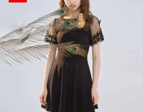 IEF/爱依服 蕾丝性感修身小黑裙，M码，...