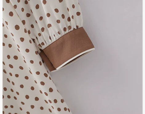 印花中长款a字淑女裙2021秋女衣香法式