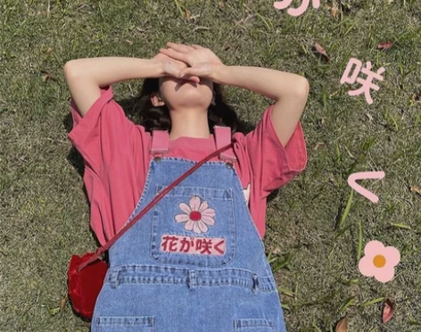 小个子复古港味刺绣牛仔背带裙女夏中长款BF...