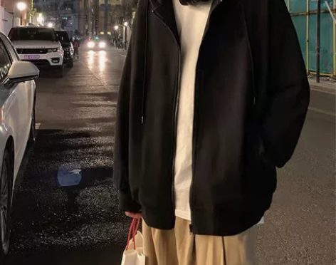 加绒开衫卫衣男春秋潮牌男装连帽外套男士秋冬...