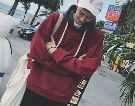 港风秋季新款连帽卫衣男韩版潮街头学生宽松套...