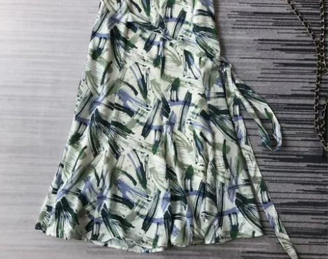 印花高腰显瘦垂感a字裙2020年夏季新款百...