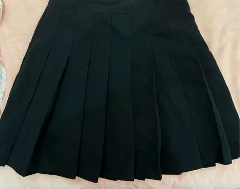 黑色百褶裙半身裙短裙 穿过一两次几号全新包...