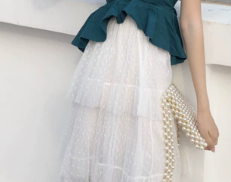 网红抖音仙女裙荷叶边打底吊带背心高腰网纱蛋...