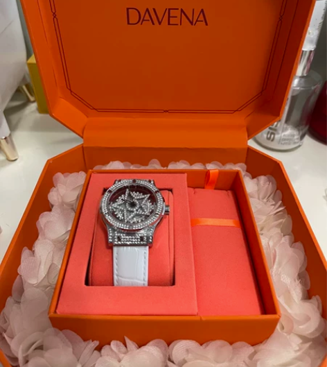 DAVENA蒂玮娜五芒星时来运转手表女款满...