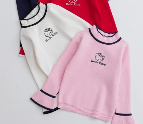 Hello kitty女童毛衣秋装童装毛线...