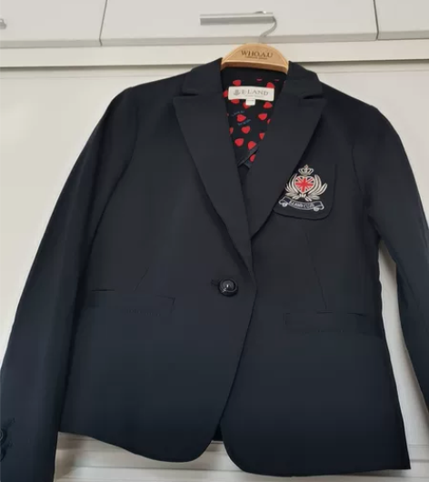 eland依恋jk风全新一套165藏蓝色西...