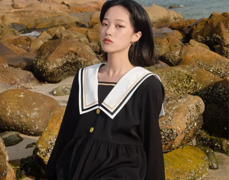 ?海军领连衣裙 感兴趣的话点“我想要”和我...