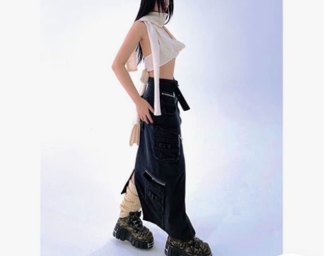 FFSTUDIO定制 街头工装风大口袋中长...