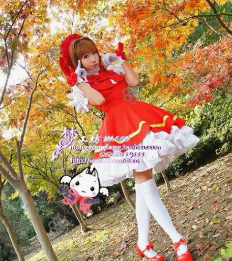 百变小樱 红白战斗服 cos服除道具鞋袜 ...