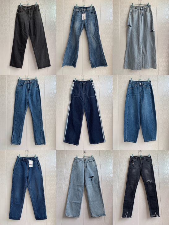 牛仔裤直筒裤阔腿裤喇叭裤萝卜裤