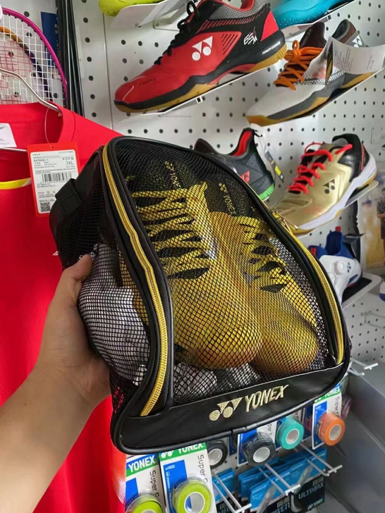 尤尼克斯鞋袋,透气,可手提,金属拉链,刺绣...